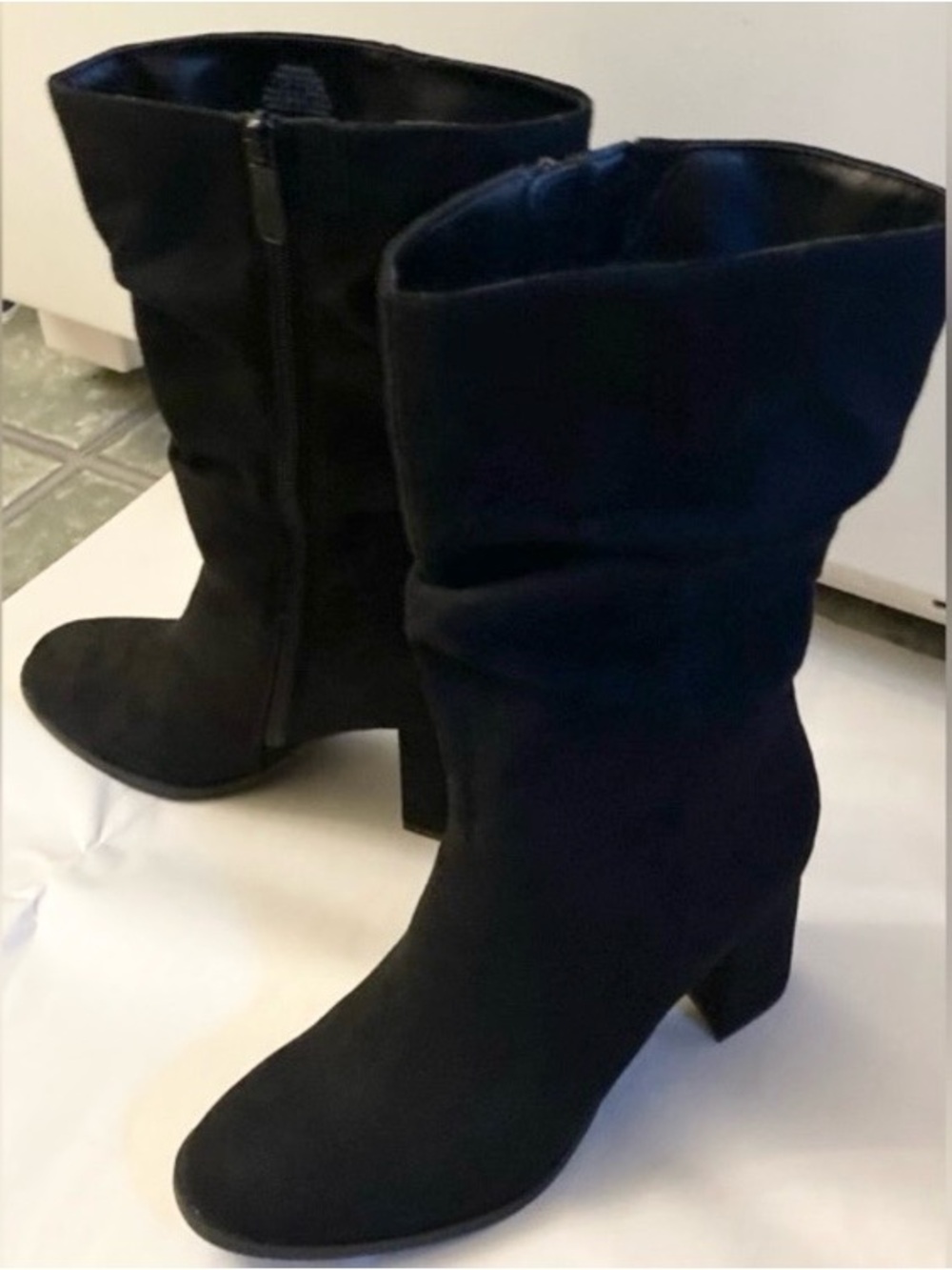 Style & Co. Black Microfiber Suede Boots - Picture 10 of 14